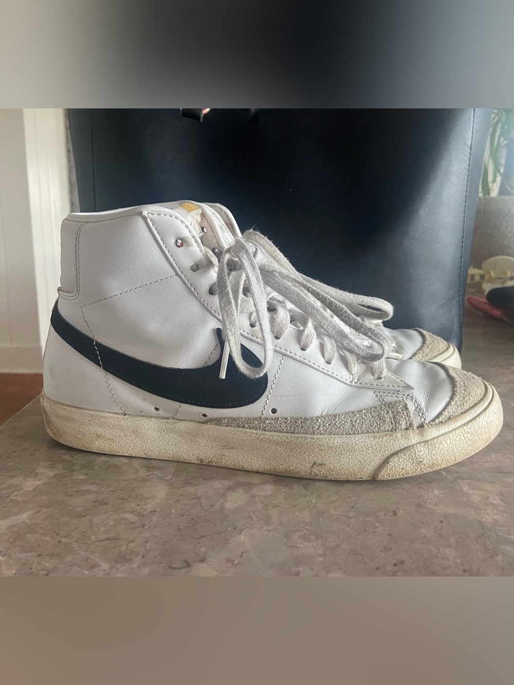 Nike White High-Top Blaze Sneakers